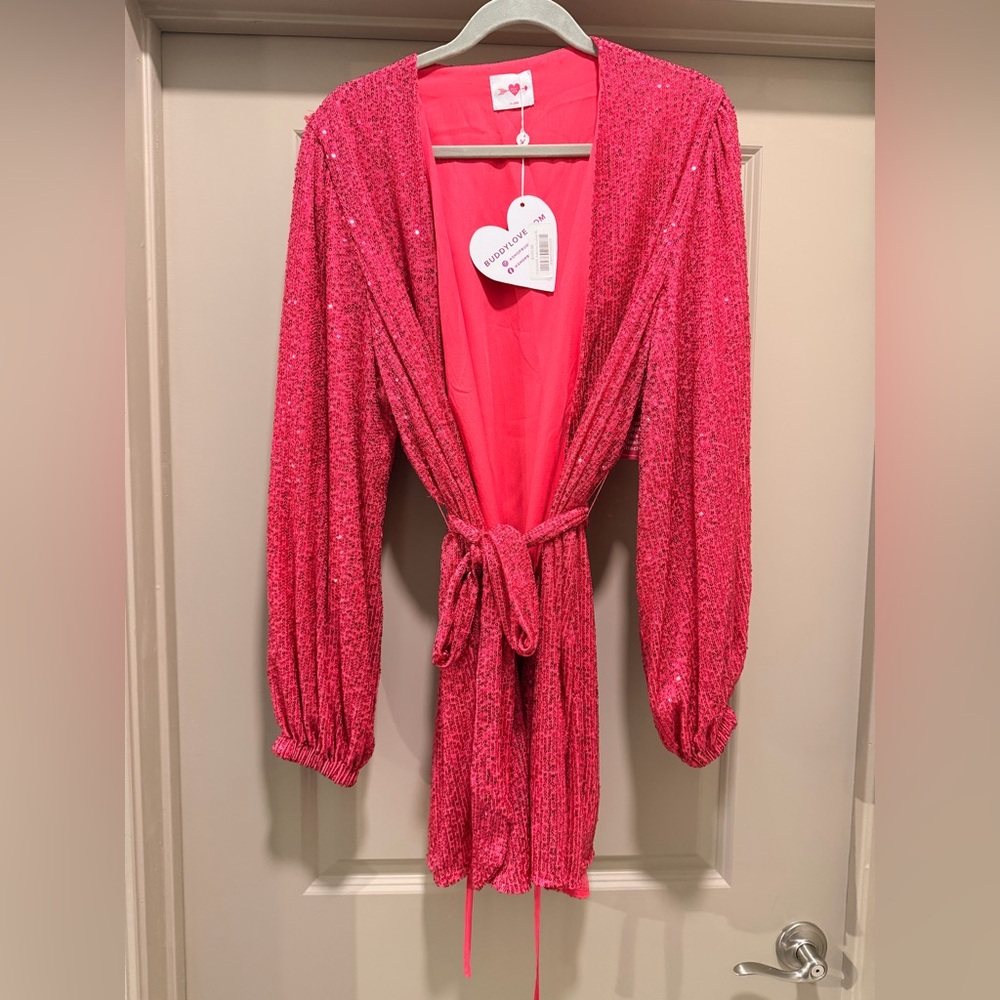 Buddy Love Pink Sequin Mini Dress